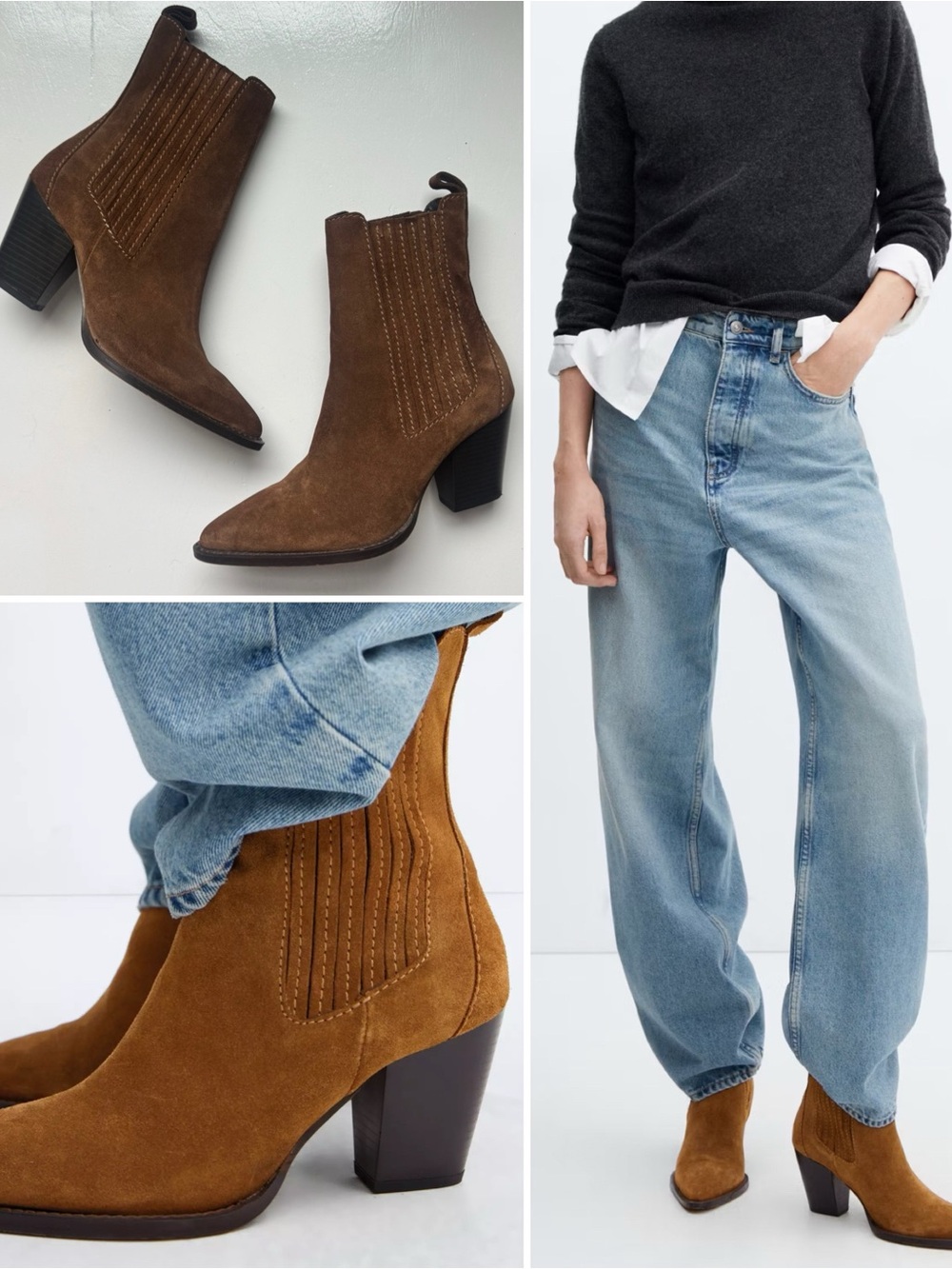 Mango Suede Ankle Boots